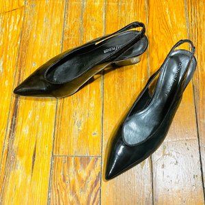 PreOwned Donald J Pliner Gema Slingback Pump Black Patent Leather Size 8.5M